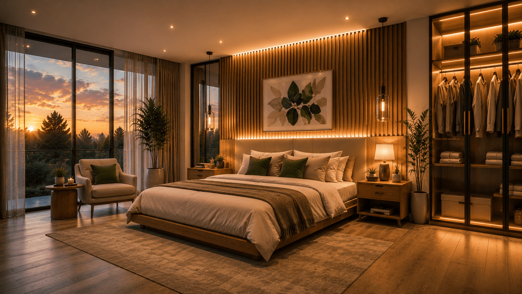 Calm bedroom